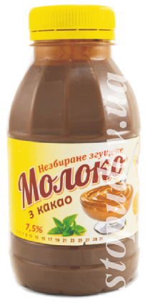 Згущене молоко з какао 7,5% PET, 0,38 кг